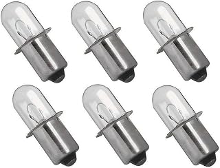 EAGLEGGO 18V 0.6A Handheld Flashlights Xenon Bulb Replacement for RYOBI 18 Volt ONE+ Cordless P700 P703 P704 FL1800 Worklights DEWALT Flashlight DW9083 DW908 DW919 DC509 Flashlight - 6 Pack