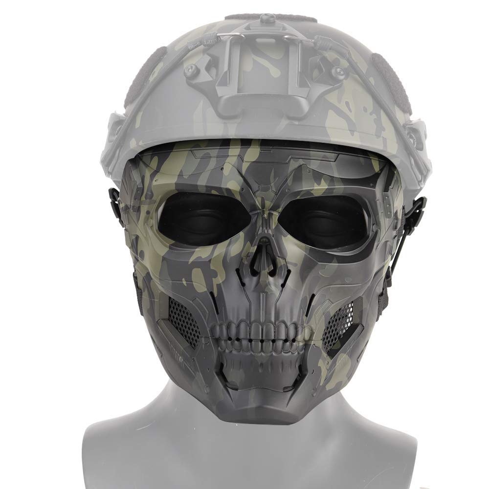 Airsoft facial crâne squelette CS Masque tactique militaire
