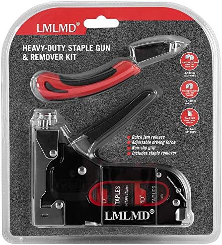Heavy Duty Staple Gun Set & 2100 Staple Selection Pack & Staple Remover,Ideal for Home Work & Crafts