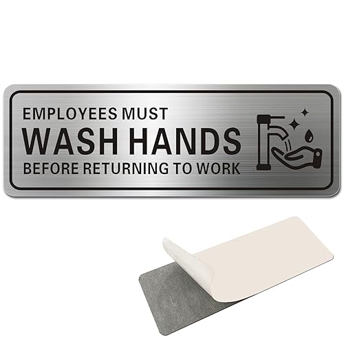 Metal Stainless Steel Employees Must Wash Hands Before Returning to