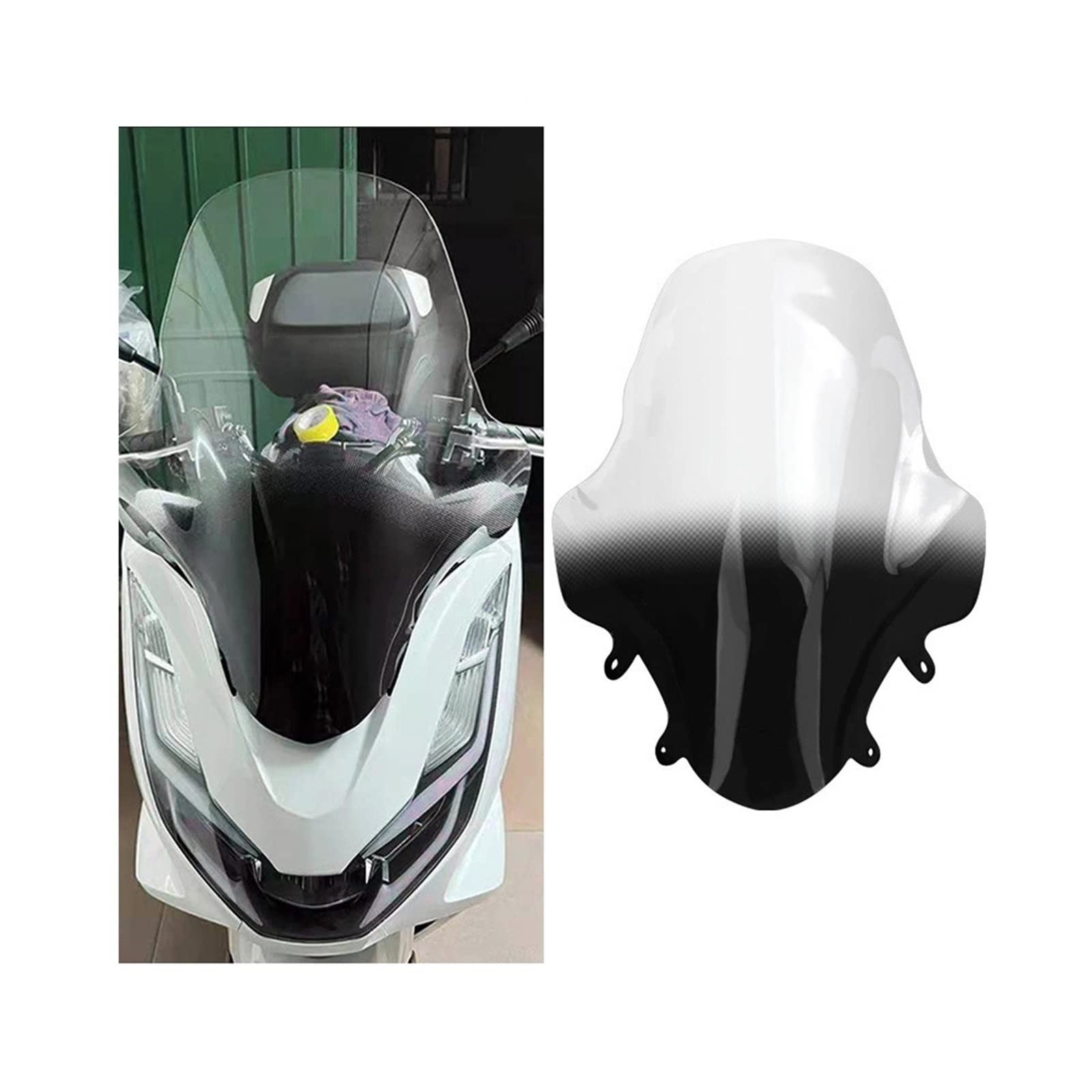 Deflectores de Viento Parabrisas De Motocicleta, Piezas De Motor, Deflector De Viento Apto para para Pcx160 2022, Parabrisas De Carenado De Motocicleta Vidrio Deflector