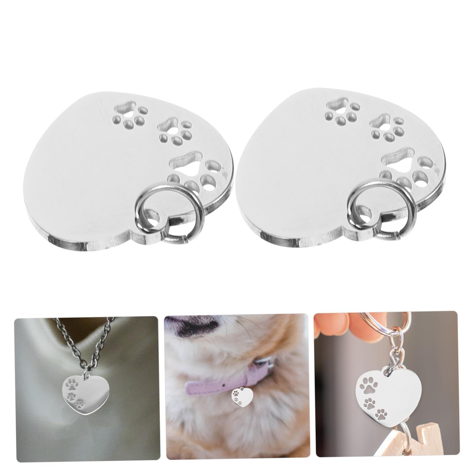 POPETPOP 50 Pcs colgante de etiqueta de perro placas perros personalizadas chapa perro personalizada mascotas etiquetas de perro encantos etiquetas de identificación del perro