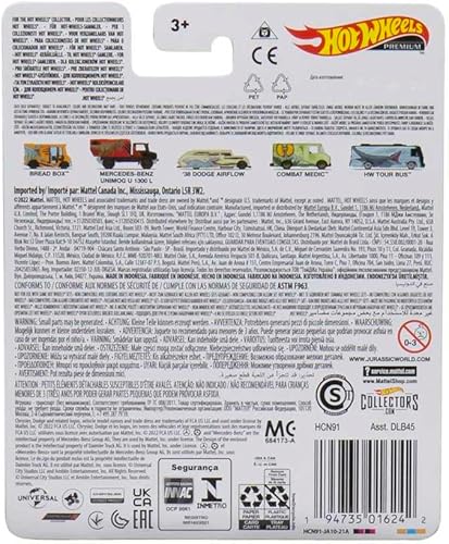 Miniatura 4 de Hot Wheels Vehículo a escala de autobús turístico para niños de 3 años en adelante y coleccionistas de autos de juguete clásicos, con nuevos