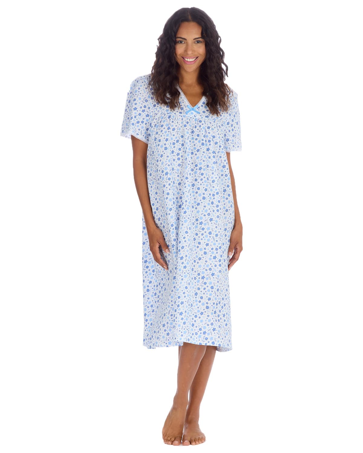 Slumber Hut Ladies Open Back Woven Poplin Nightie 34B2204 Berry 22-24