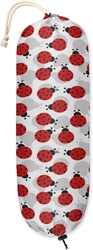 Ladybug - Soporte de bolsa de plástico para bolsa de comestibles, soporte de almacenamiento de bolsa de plástico, soporte para bolsa de compras