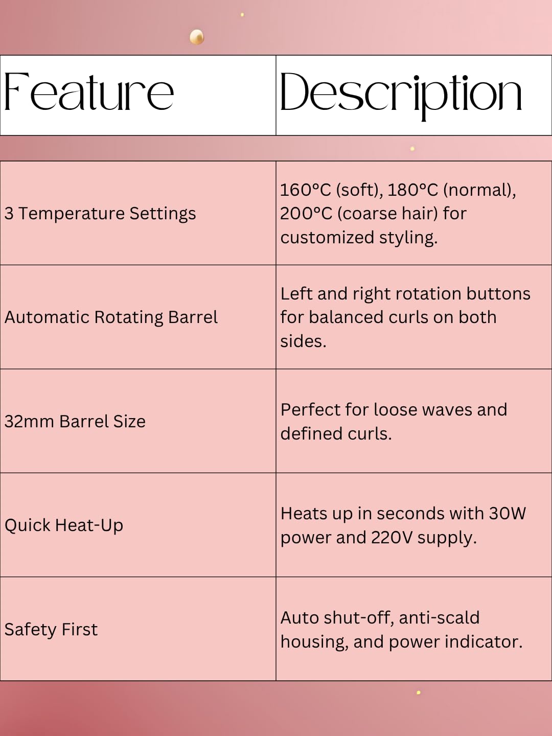 Ktein Automatic Hair Curler | Effortless Hair Styling with Adjustable Temperature and Smooth Rotating Design for Perfect Curls on All Hair Types - Image 6 thumbnail