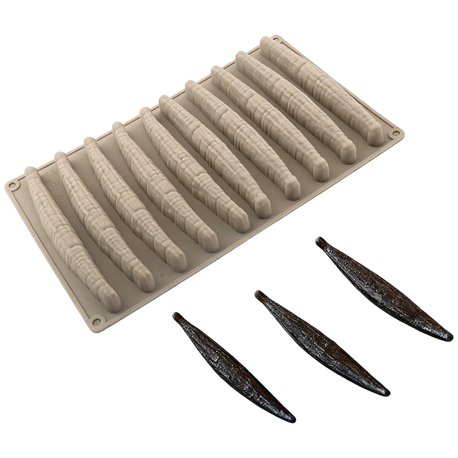 Ekoama Silicone 10 Cavities Pods Cake Mousses Mold Kitchen Bakewares Dessert Baking Tool For Home And Professional Use