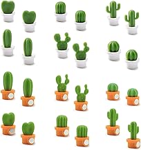 24pc Fridge Magnet Cactus Cute Mini Magnets, TWUTGAYW Plant Refrigerator Magnets Pot Shape Kitchen Magnet Office Magnet whiteboard Locker Magnets for House Home Decor Refrigerator Sticker Personal Use