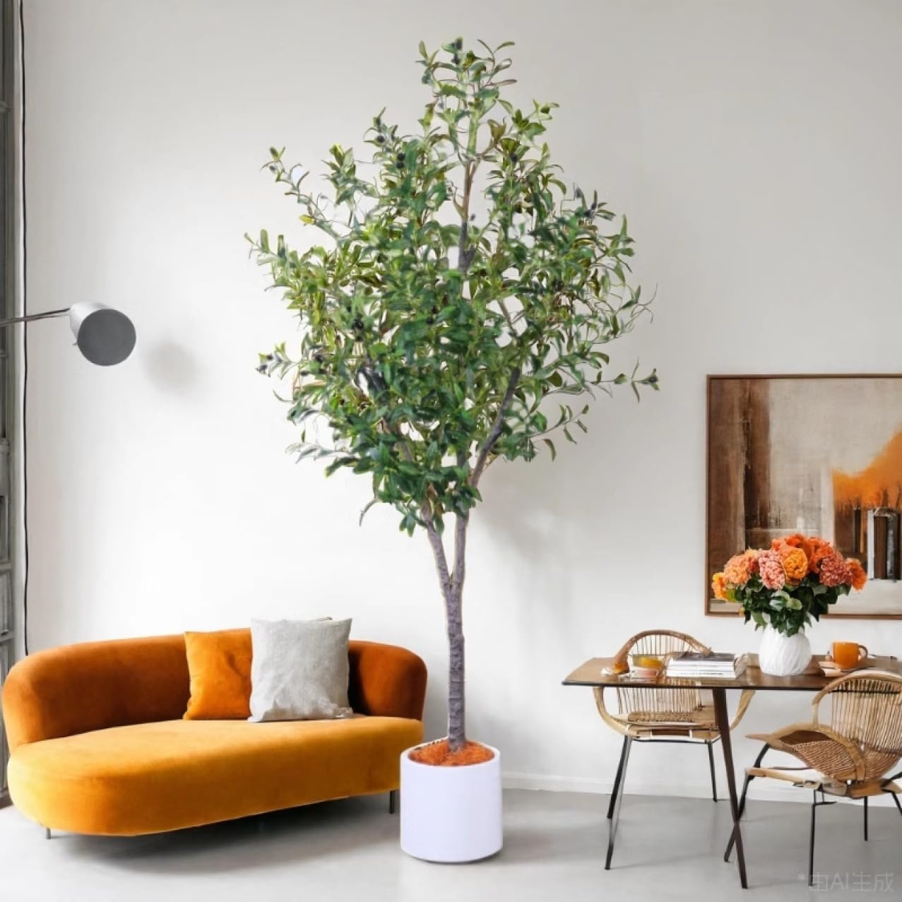 Amazon｜HGJH オリーブの木 大型観葉植物 120cm フェイク 本物そっくり