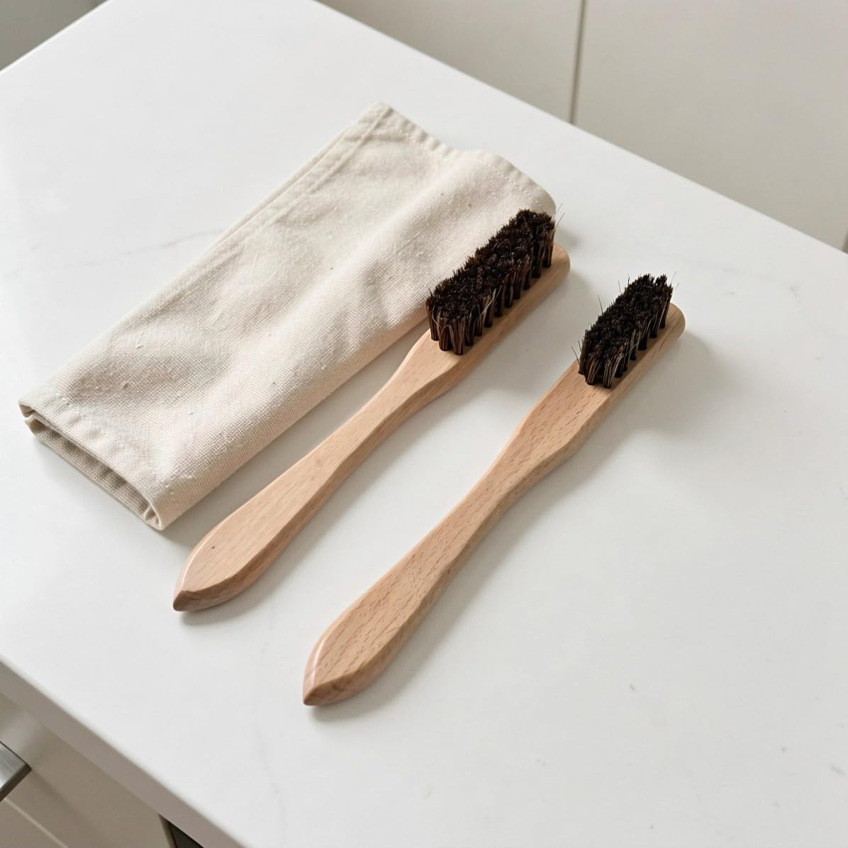 Horsehair Silver Cleaning Brush Jewelry Polishing Kit for Silverware