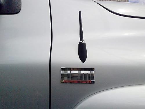 Miniatura 6 de iJDMTOY Juego de antena de radio corta de 4 pulgadas compatible con Ford Toyota DodgeRAM, camiones Nissan, acabado negro mate