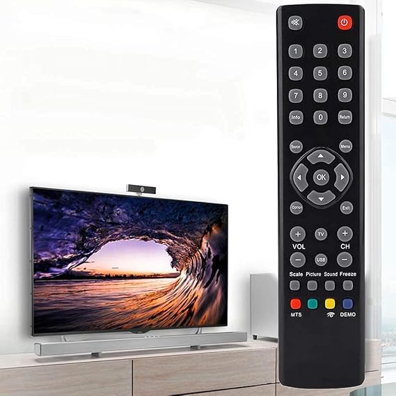 Universal Replacement TV Remote Control, Durable ABS Infrared Remote with 8M Range Compatible with Sankey Kalley 42D10 42D10F 19D3260 24D3270 32D3270 39D3320 Smart TVs