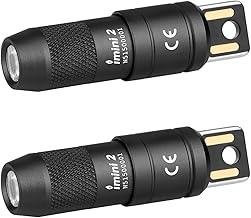 OLIGHT iMini 2 Mini LED USB Rechargeable Torch Key Hanger with Magnetic Base, 50LM 19.5g EOS Keychain Hand Lamp, IPX6 Small Flashlight for Camping, Outdoor, Emergencies (2 Pieces)
