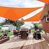 PATIO Paradise 16' x 16' x 16' Orange Sun Shade Sail Triangle Canopy, 180 GSM Permeable Canopy Pergolas Top Cover, Permeable UV Block Fabric Durable Outdoor, Customized Available