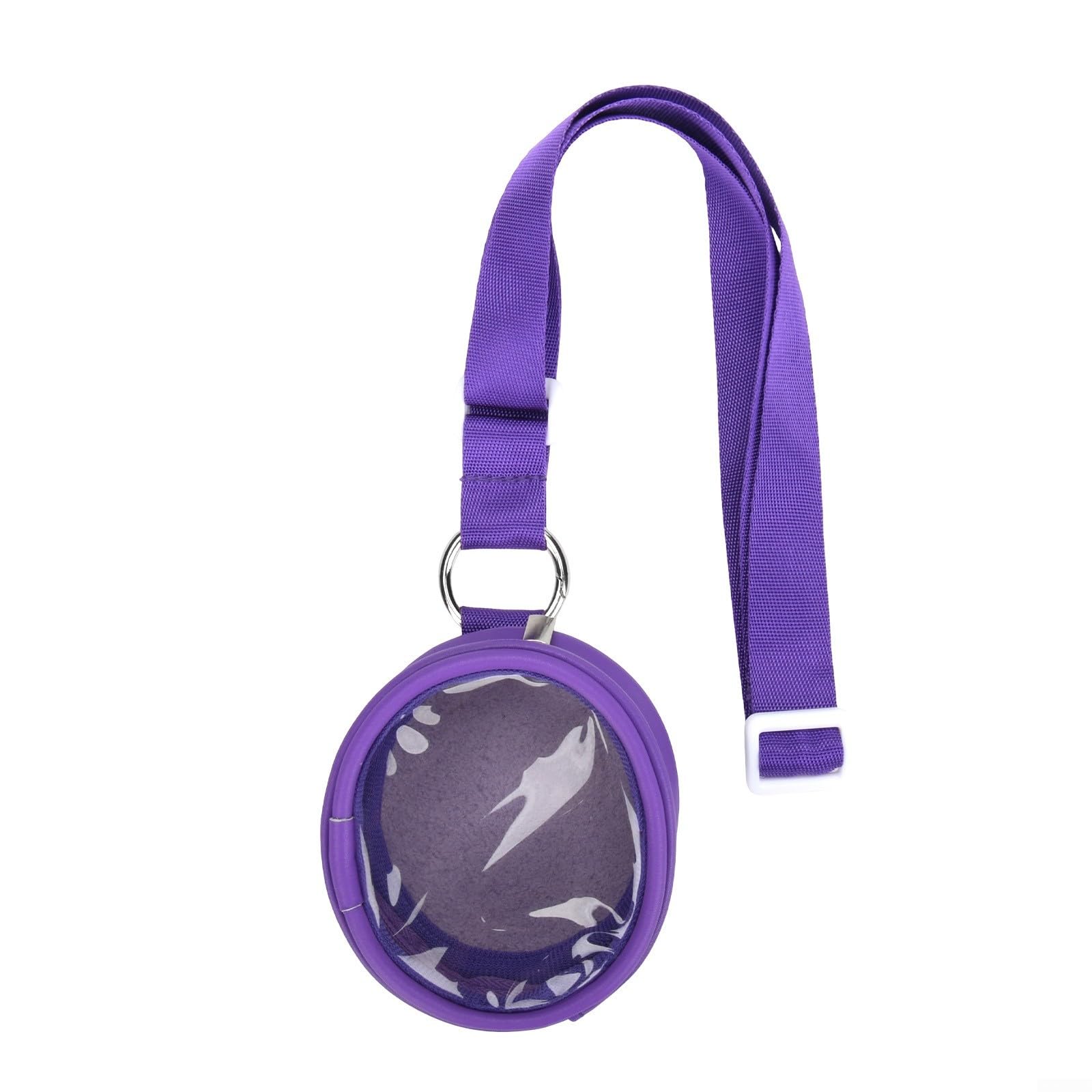 Vidonergy Storage Bag For Tamagotchi Paradise Electronic Pet, Nylon And Clear for TPU Protective Case With Metal Buckle, Soft Inner Lining, Compact Travel Pouch(Purple)
