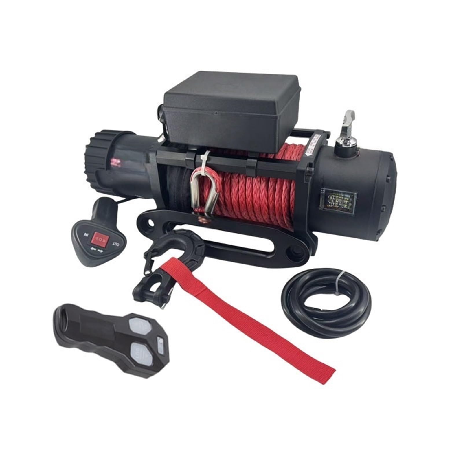 Wciągarka Elektryczna O Udźwigu 13000 Funtów, Kabel 4x4, 12 V/24 V, 1200 W, 10 M, Wysoka Wytrzymałość Na Rozciąganie Wciągarki elektryczne