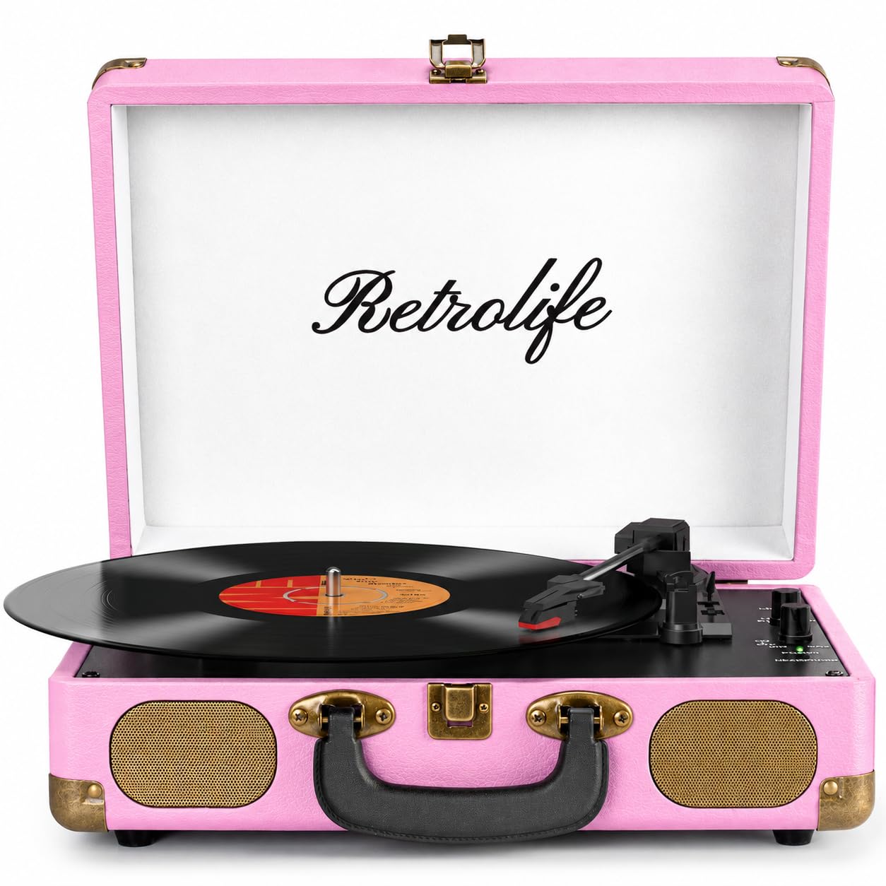 Retrolife® Vinyl Record Player with Speakers, Bluetooth Vinyl Player