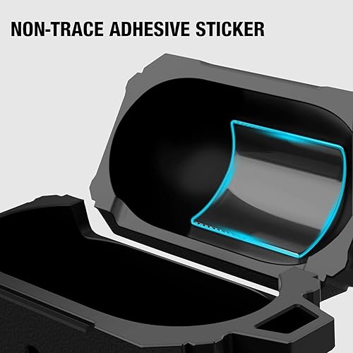 Miniatura 3 de Ztacking - Funda rígida protectora para Airpods 2 y 1, resistente a prueba de golpes, con llavero frontal LED visible, diseñada para funda de Airpod