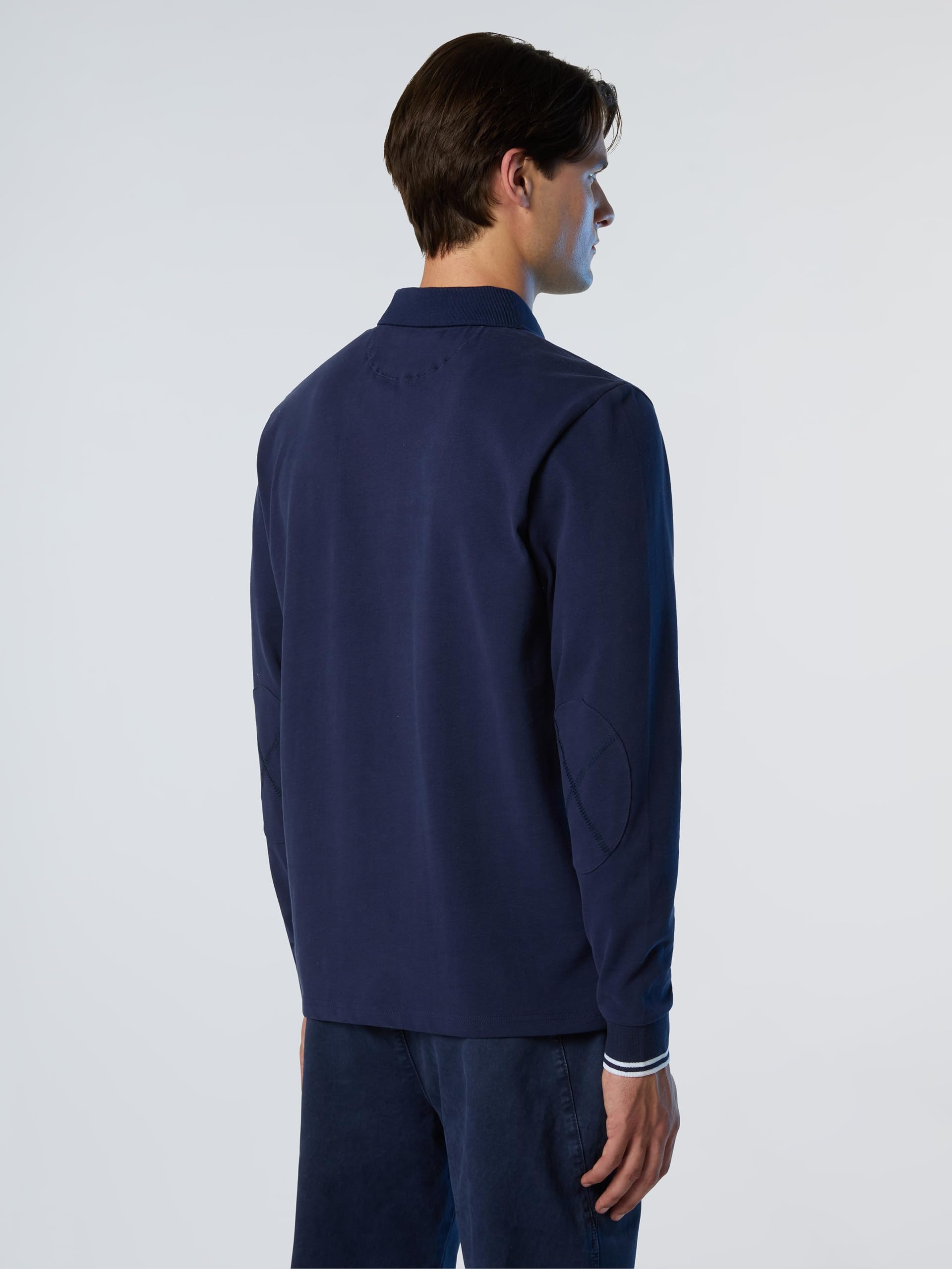 NORTH SAILS Polo Uomo a Maniche Lunghe Archive in Jersey di Cotone Organico