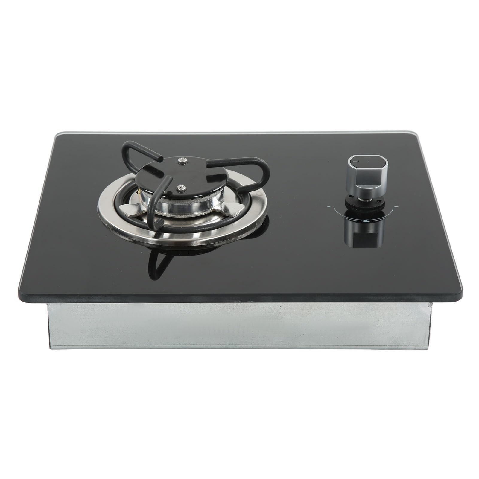 Estufa de gas RV de 290 x 325 mm, panel de vidrio templado de 1,8 kW, ajuste de fuego para caravana, yate, barco, cocina