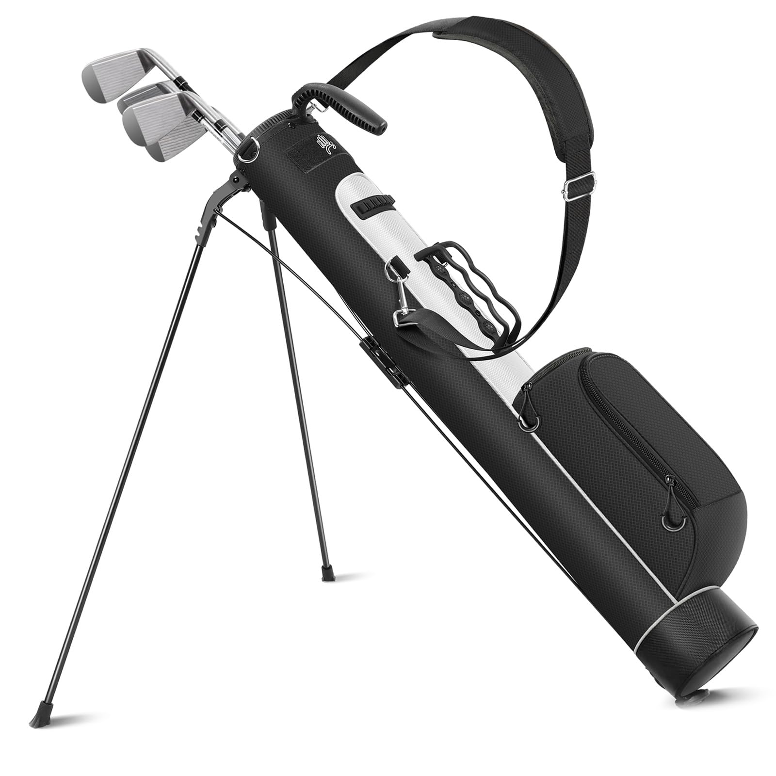 Findway Golf Stand Bag mit verstellbaren Schultergurten, 2-Wege-Teiler, 2 Taschen, leicht zu tragende Bleistift-Golftragetasche für Männer und Frauen