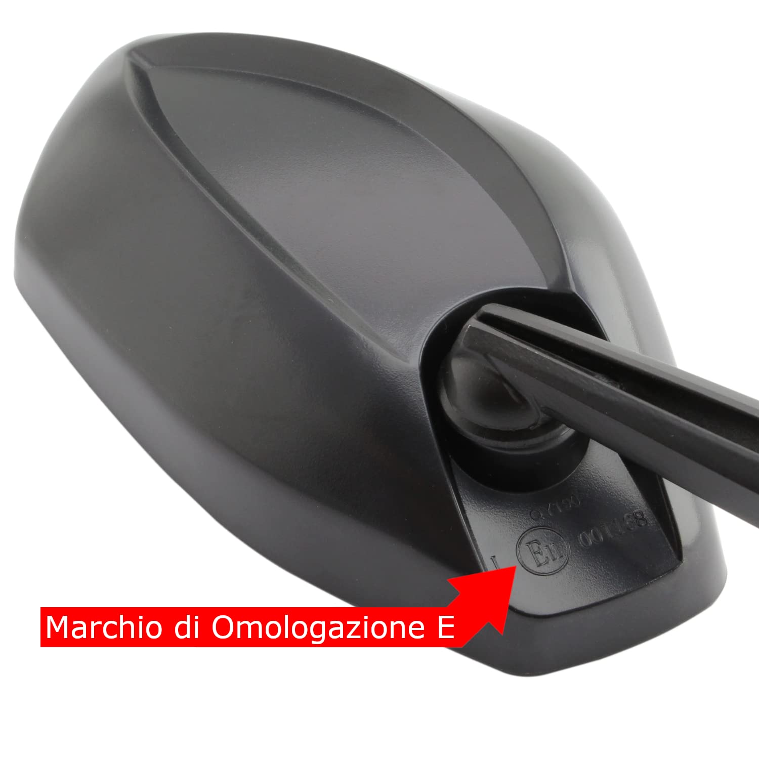 Area1 Coppia Specchietti Retrovisori Universali per Scooter – Omologati E, Filettatura M8/M10 Destra + Sinistra, Look Carbonio, Compatibili con Race GT50, TPH, Runner, NRG, Zip, Speedfight, Jetforce