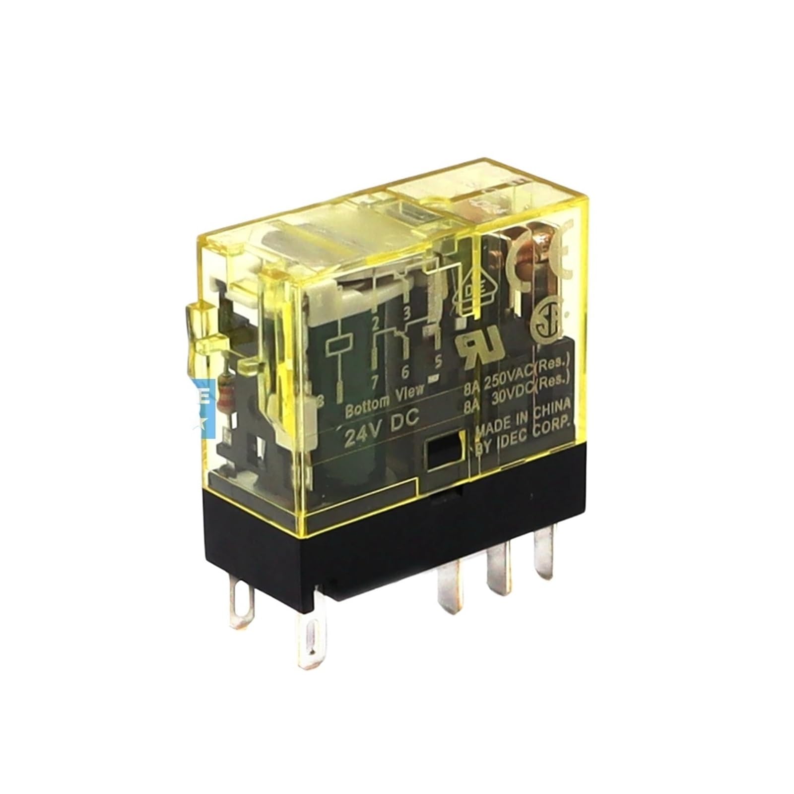 OSHZIKJII 10PCS RJ1S-CL-D24 RJ1S-CL-A220 RJ2S-CL-D24 RJ2S-CL-A220 RELAY SJ1S-05B SJ2S-05B SOCKET(10PCS RJ1S-CL-D24)