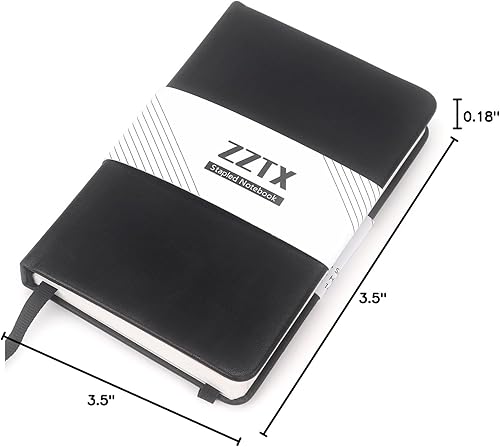 Miniatura 9 de ZZTX Paquete de 2 cuadernos pequeños de bolsillo de 3.5 x 5.5 pulgadas, cuaderno de notas de papel rayado de tapa dura con cuaderno de composición