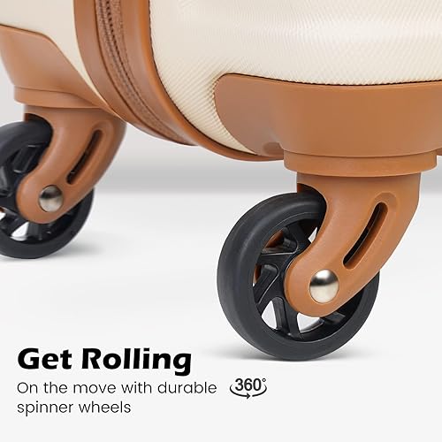 Miniatura 6 de Coolife Luggage Sets Suitcase Set 3 Piece Luggage Set Carry On Hardside Luggage with TSA Lock Spinner Wheels (Navy, S(20in)_carry on)