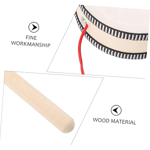 SUPVOX Wooden Rattle Hand Shaking Musical Rattle for Boy Girl Educational Sensory Present for Expecting Parents Promotes Cognition Hand Eye Coordination