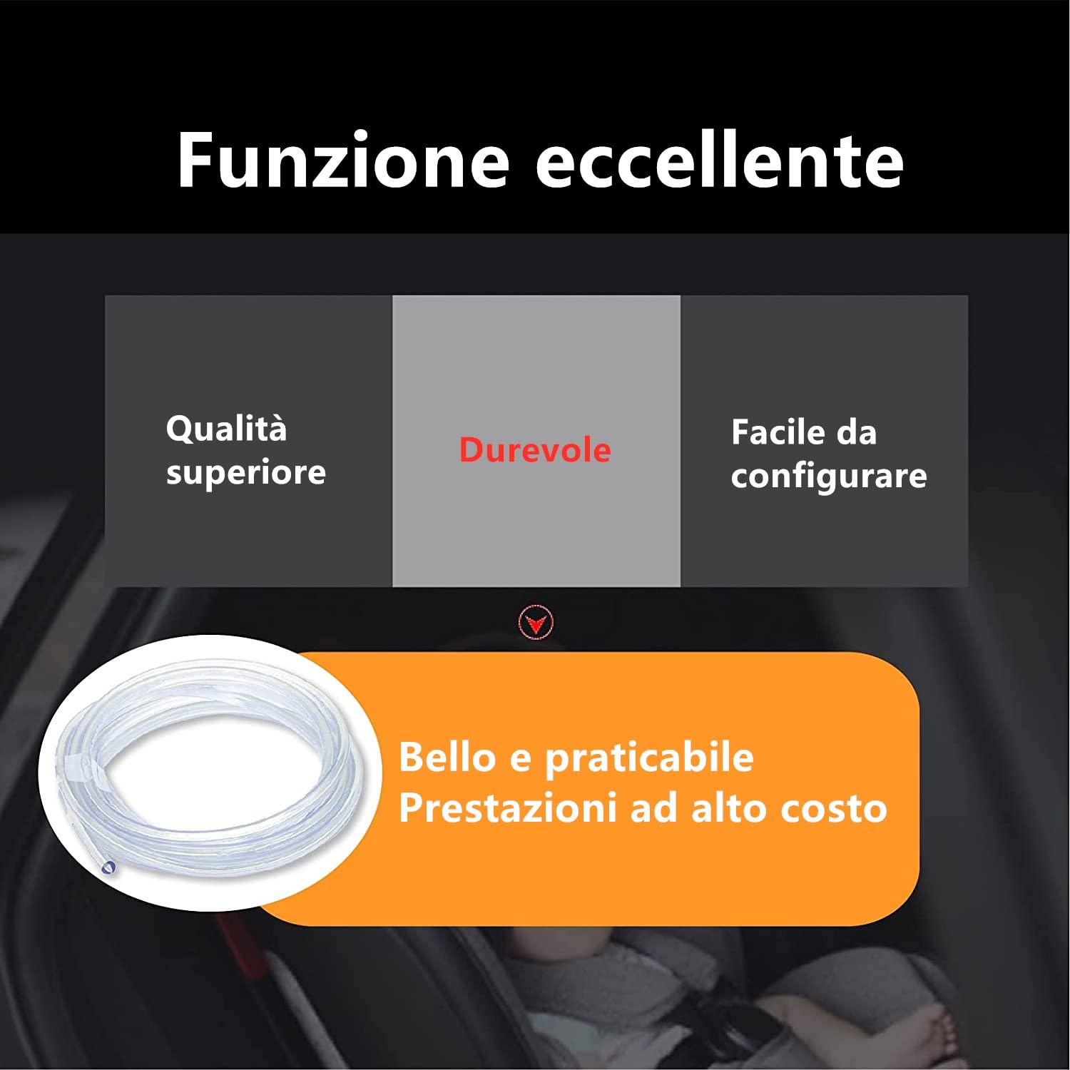 Proteggi bordo auto Striscia 5M protezione bordo in gomma protezione guarnizione a forma di U protezione bordo auto, per Bordi dell'auto per Maggior Parte delle Auto Trasparente