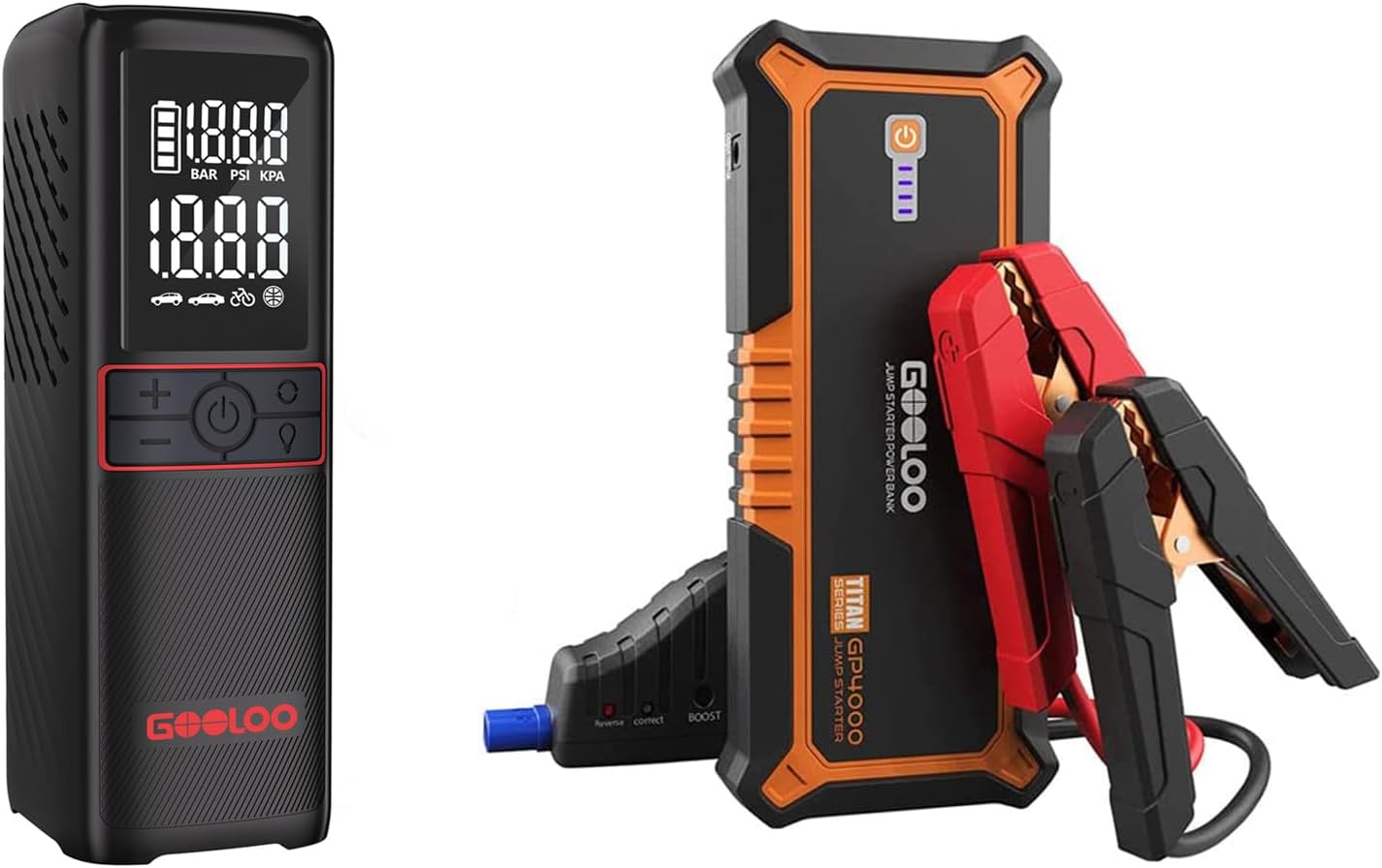 GOOLOO GT160 Tire Inflator Portable Air Compressor & 4000A