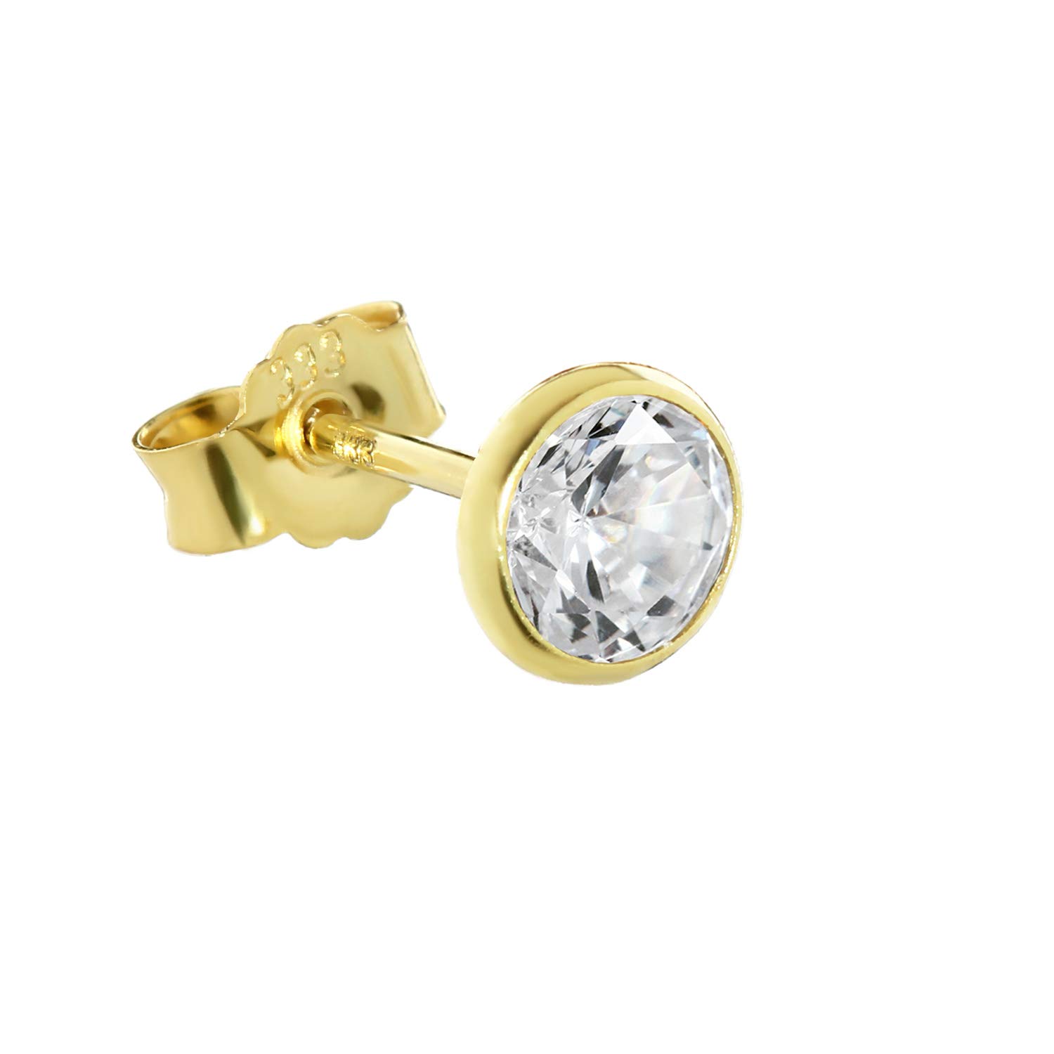NKlaus orecchini a perno singoli oro 333 8 carati 3,50mm