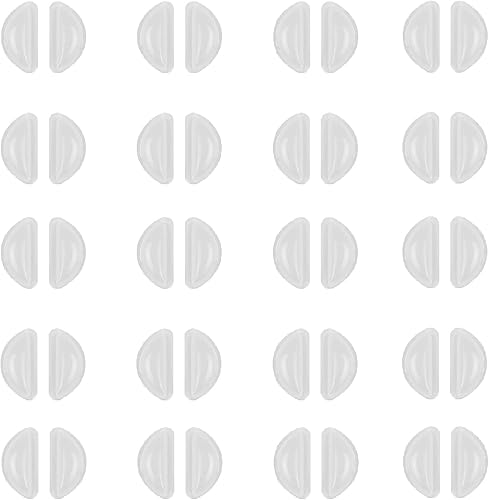 Miniatura 26 de 5 pares de almohadillas adhesivas para la nariz para lentes, almohadillas de silicona para la nariz, almohadillas antideslizantes para lentes