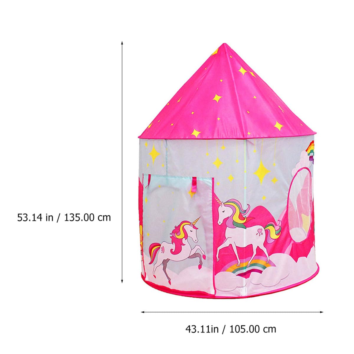 Casetta da Gioco per Interno Riparo Gioco Pieghevole Rosa Porta Avvolgibile Materiale Lavabile e Traspirante Spazio per Giocare e Sedersi per Casa e Creatività Infantile