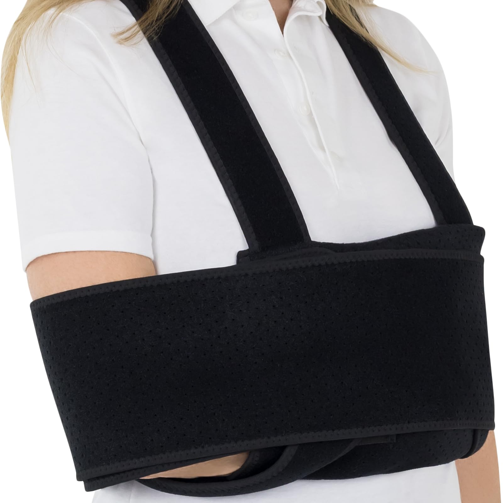 Vive Arm Sling Shoulder Immobilizer for Sleeping Fits Left Right - Comfortable Night Support for Elbow Injury Rotator