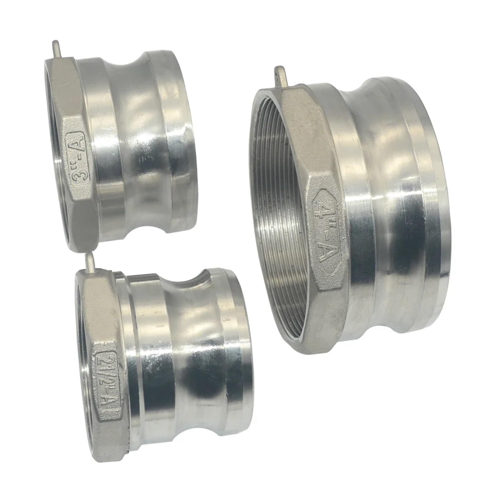 1pc Camlock Groove Fitting Type A 304 Stainless Steel Quick Connector Coupling 1/2" 3/4" 1" 1-1/4" 1-1/2" 2" 2-1/2" 3" 4"(4")
