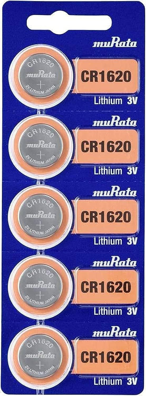 Murata CR1620-BEABAE Knopfzelle – Lithium, 3 V, 80 mAh, 5 Stück