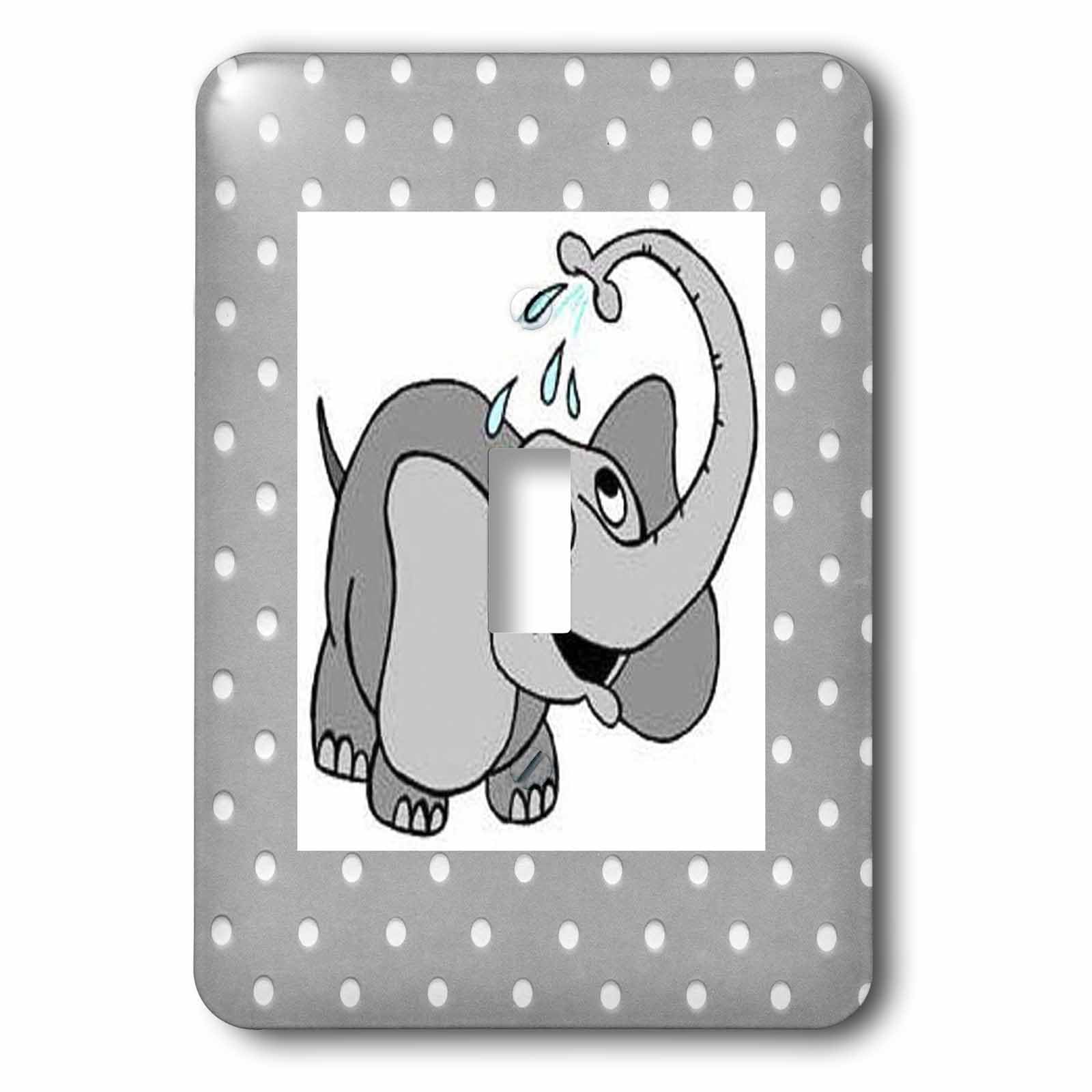 Bébé éléphant à pois gris blanc créez une ambiance douce dans la chambre d'enfant