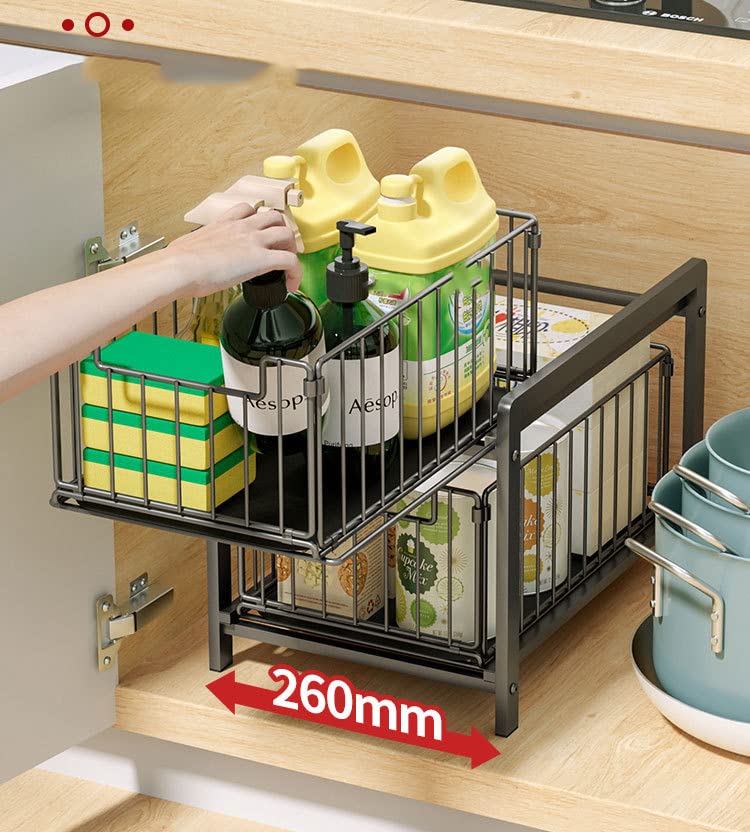 Amazon｜FUWAMIAO シンク下収納ラック 2段 メッシュラック キッチン