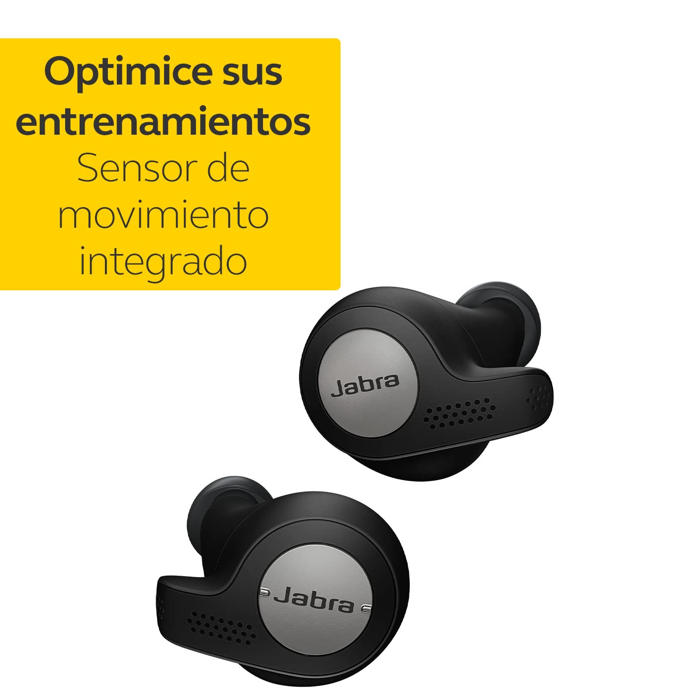 Jabra Elite Active 65t, Auriculares Deportivos Bluetooth con Cancelación Pasiva de Ruido y Sensor de Movimiento, Auténticas Llamadas Inalámbricas y Música, Negro Titanio