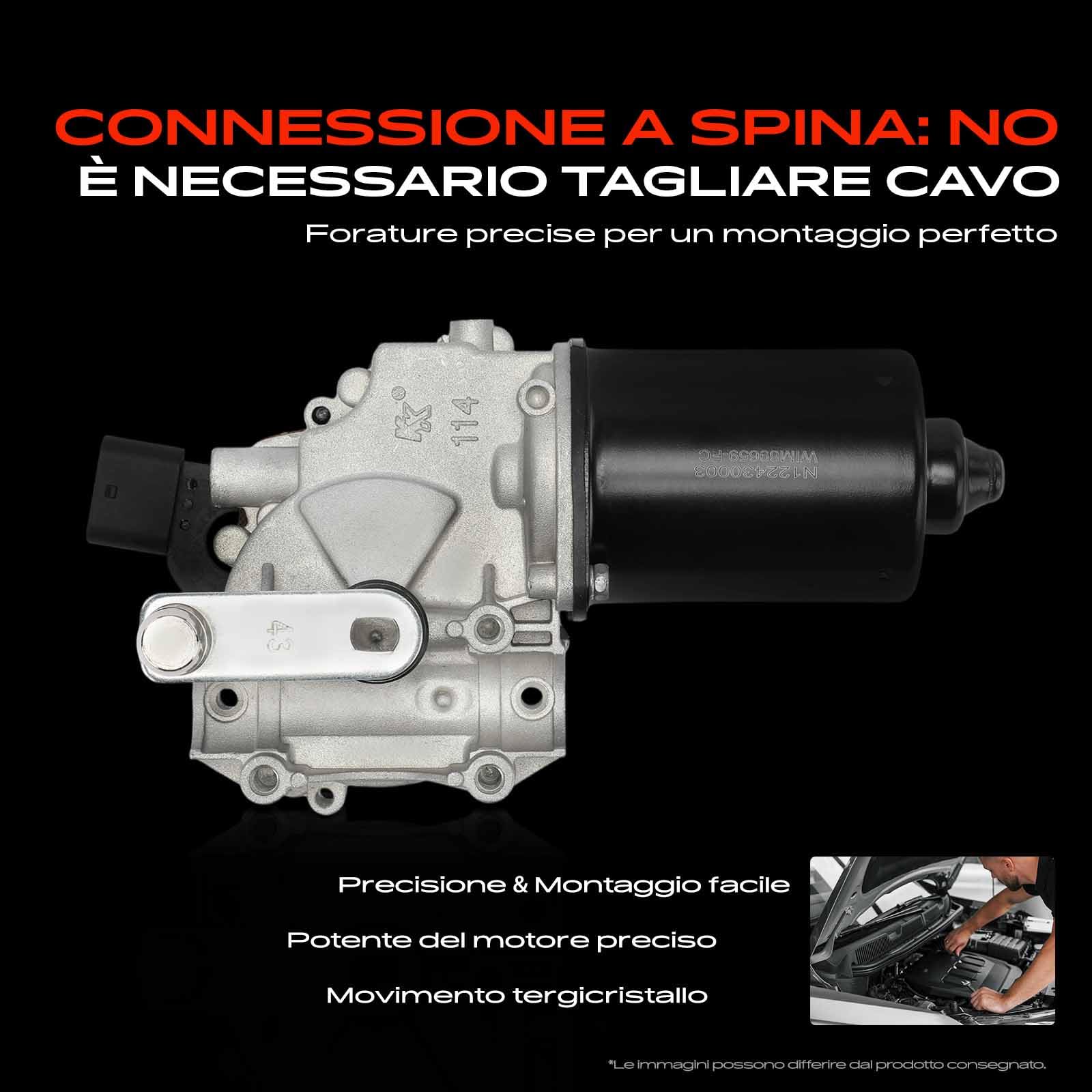 Frankberg Motore Tergicristallo 4-Poli Compatibile con B-Class W242 W246 B160 B160 CDi/d B 80 B180 CDi B180 CDi/d B200 B200 CDi B200 CDi/d Replace# A2468200040