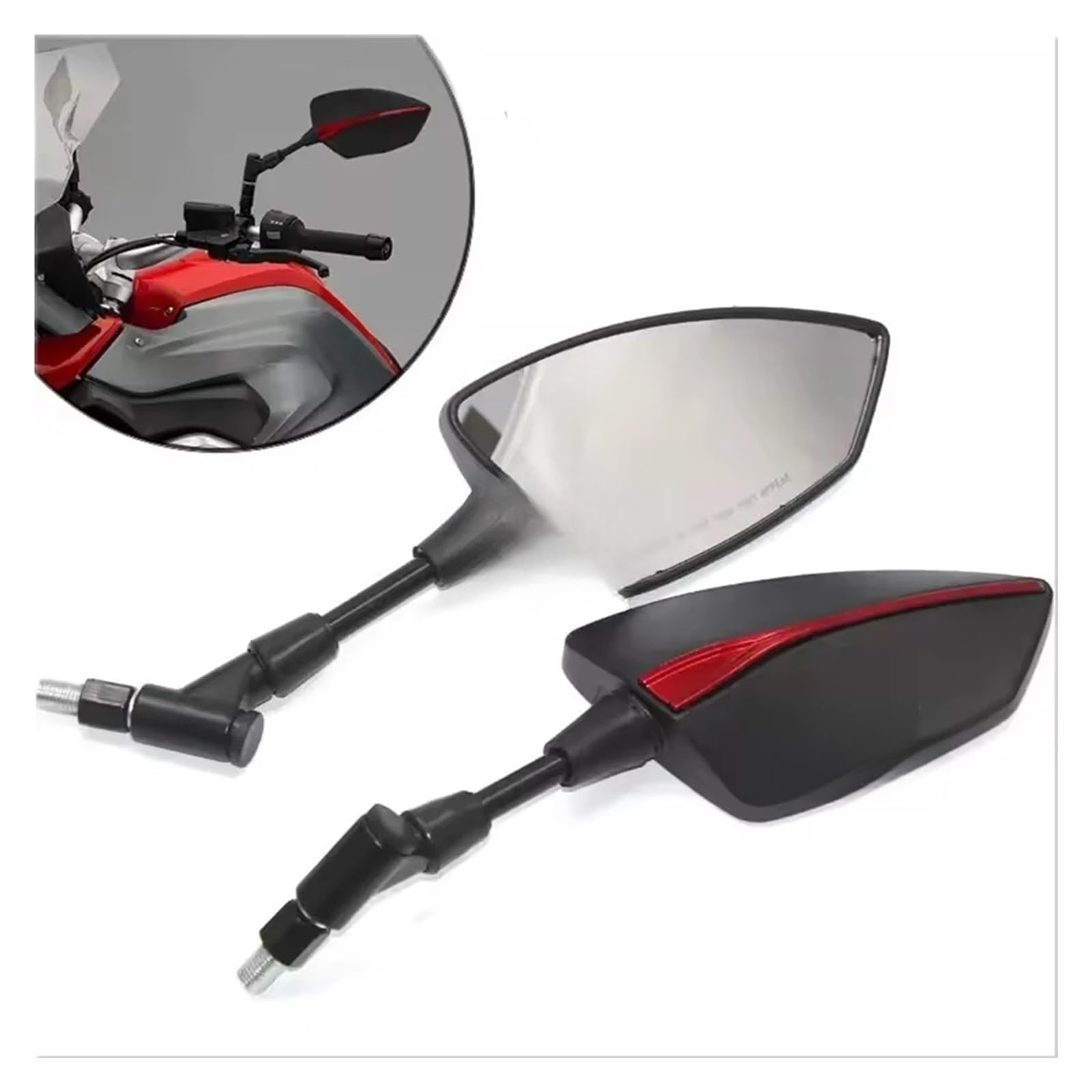 Rétroviseur Moto Universel CNC pour Kymco pour Xciting 250 300 400 AK550 Et 550 2017-2020 Clear Vision Retroviseur Moto Embout Guidon