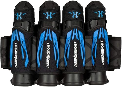 HK Army Zero G 2.0 - Arnés de paintball (4+3 cápsulas), color negro y azul
