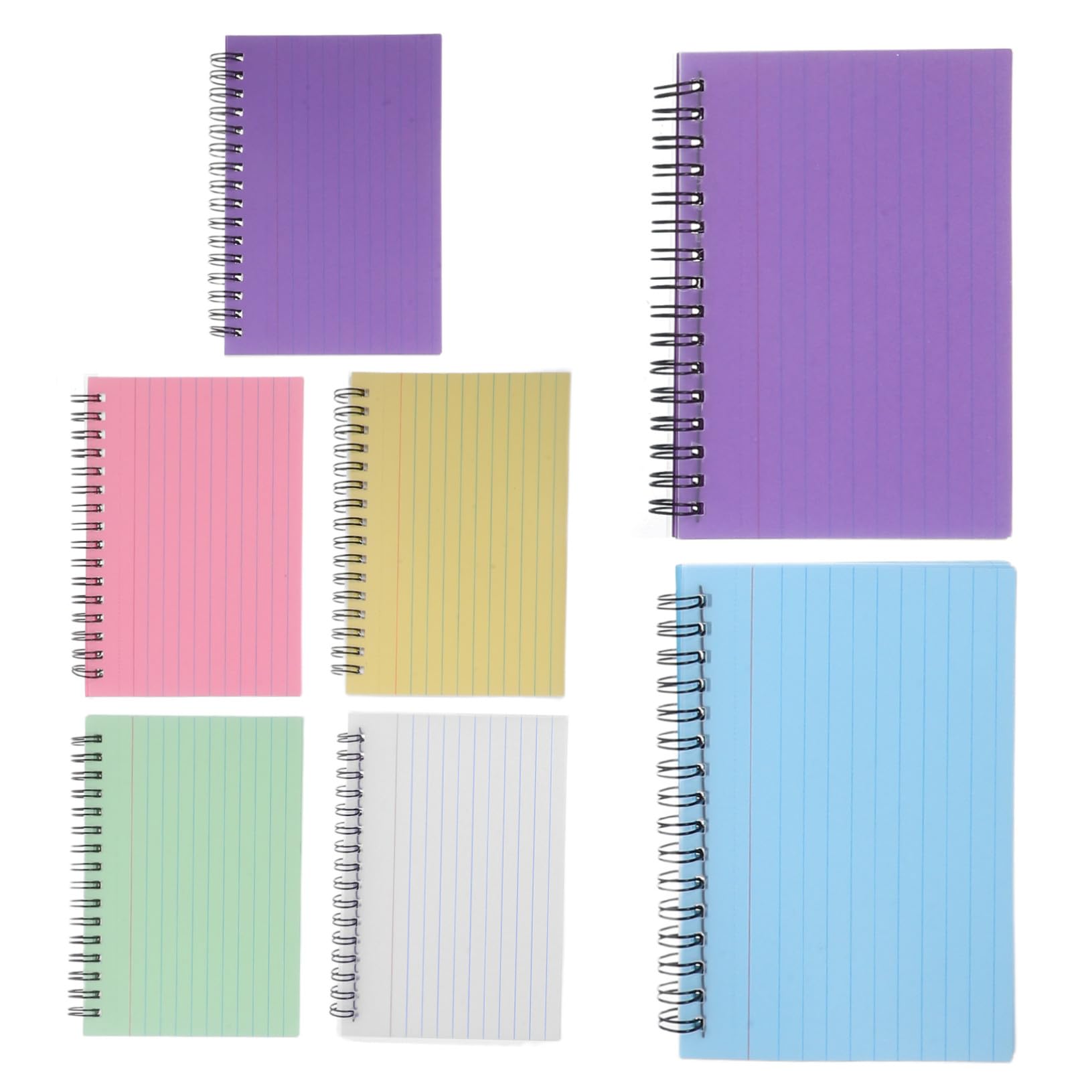 7 Pezzi Quaderni Spiralati Colorati per Appunti e Pianificazione Blocchi Note Leggeri e Compatti per Scuola Ufficio e Viaggi Carta Antisbavatura per Scrittura Scorrevole e