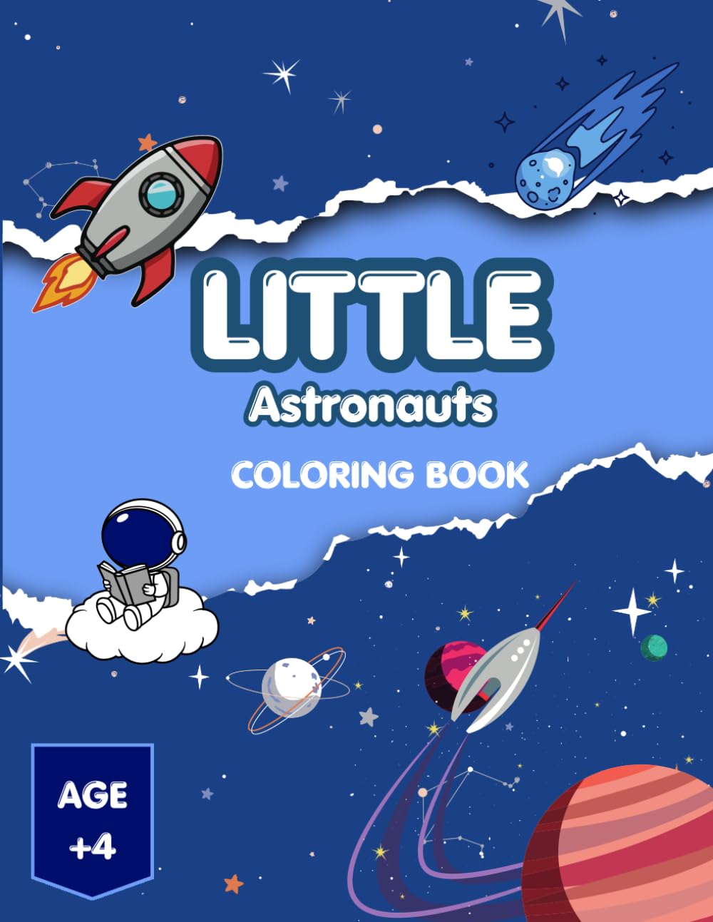 Little Astronauts: This coloring book is just for your children! The book contains 49 different and adorable drawings. Your children will have a lot ... For preschool, kindergarten, homeschool kids.