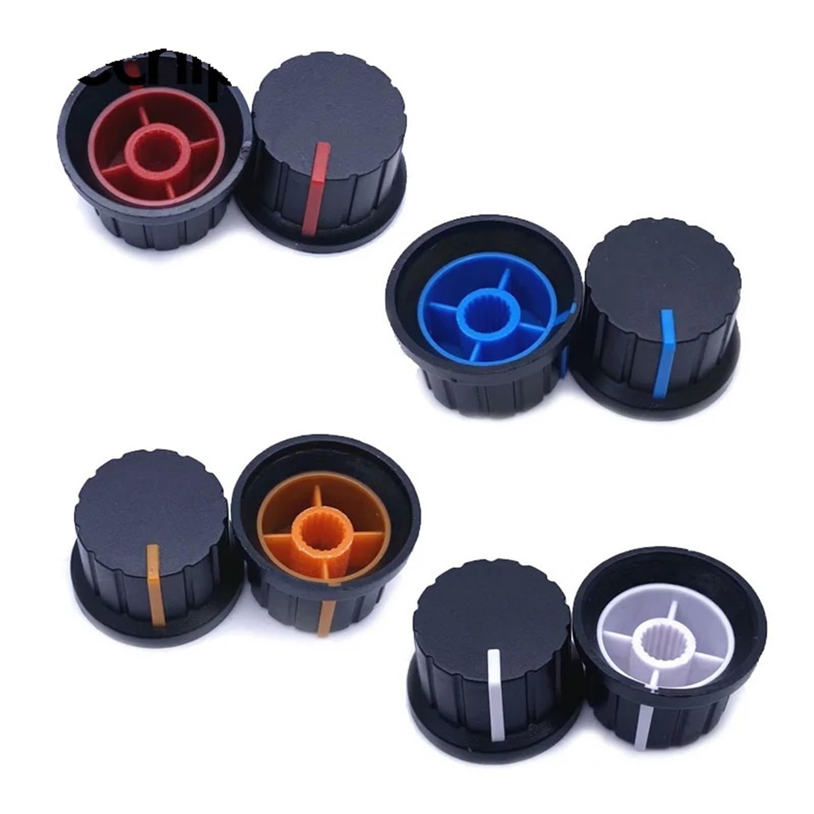 Capuchons de bouton en plastique bicolores pour axe de fleur de prunier 24x15mm