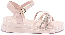 Sandalia Infantil Menina Tininha Anabela Macia Confortavel Elegante com Strass