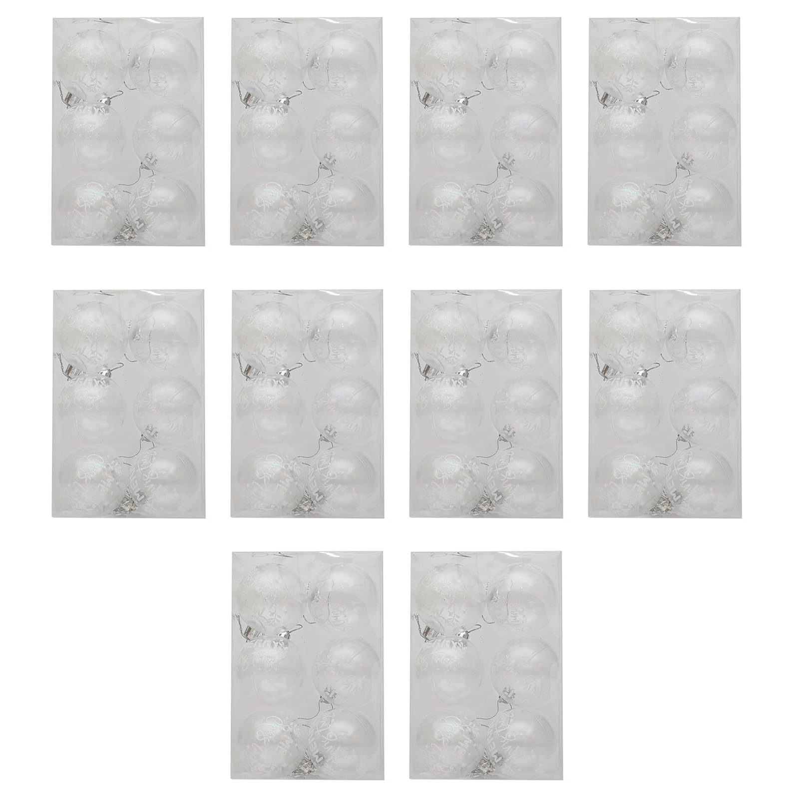 carotoe Of 10 Creative Transparents Letter Flower Christmas Tree Ornament Colorful Hanging Pendant for Seasonal Adornment Decoration