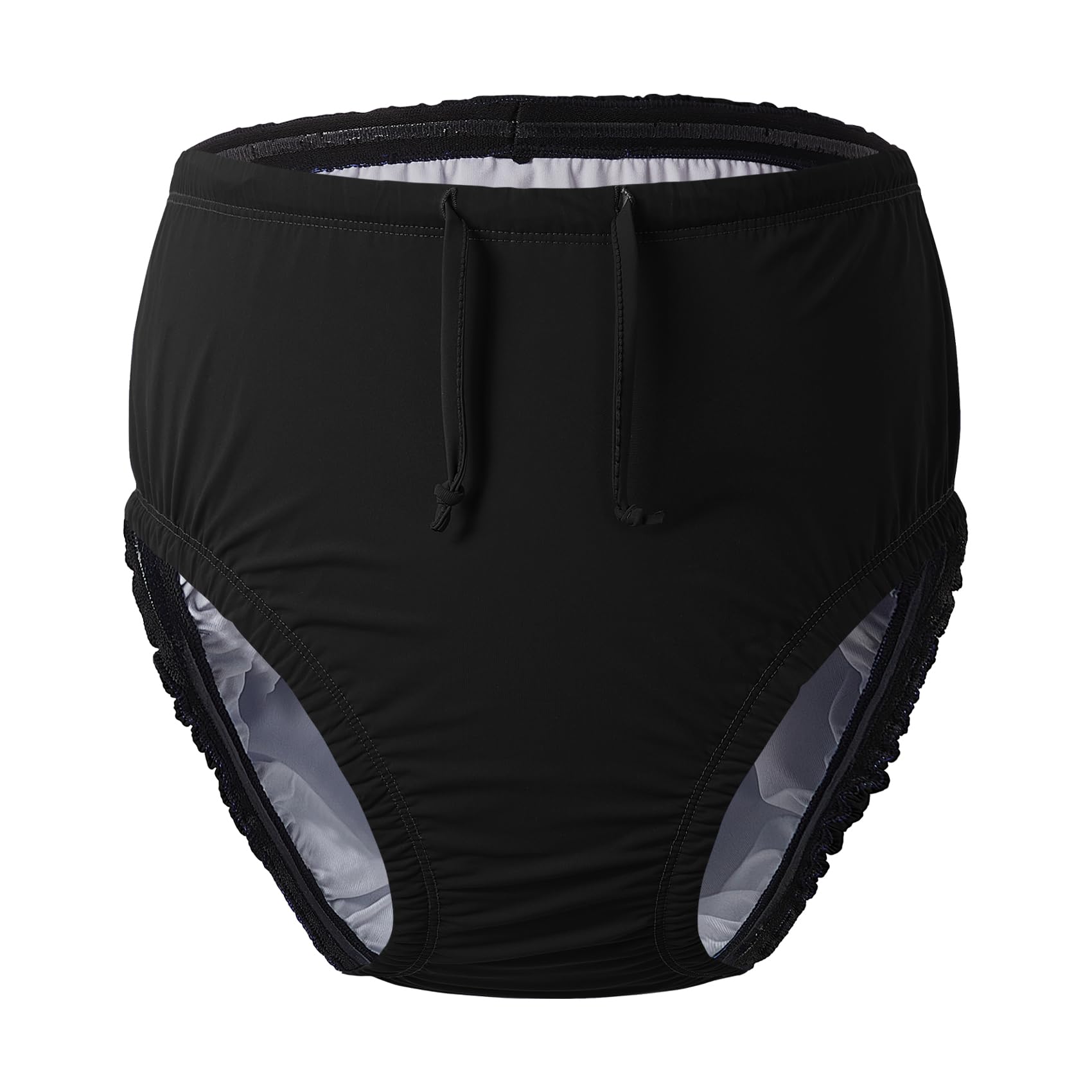 Dreammonkey Reusable Swim Nappy for Kids & Youth Leakproof Special Needs Swimwear Waterproof Incontinence Protection for Pool & Beach, Boys & Girls(Black,6-8T)